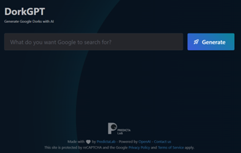 De website dorkgpt.com